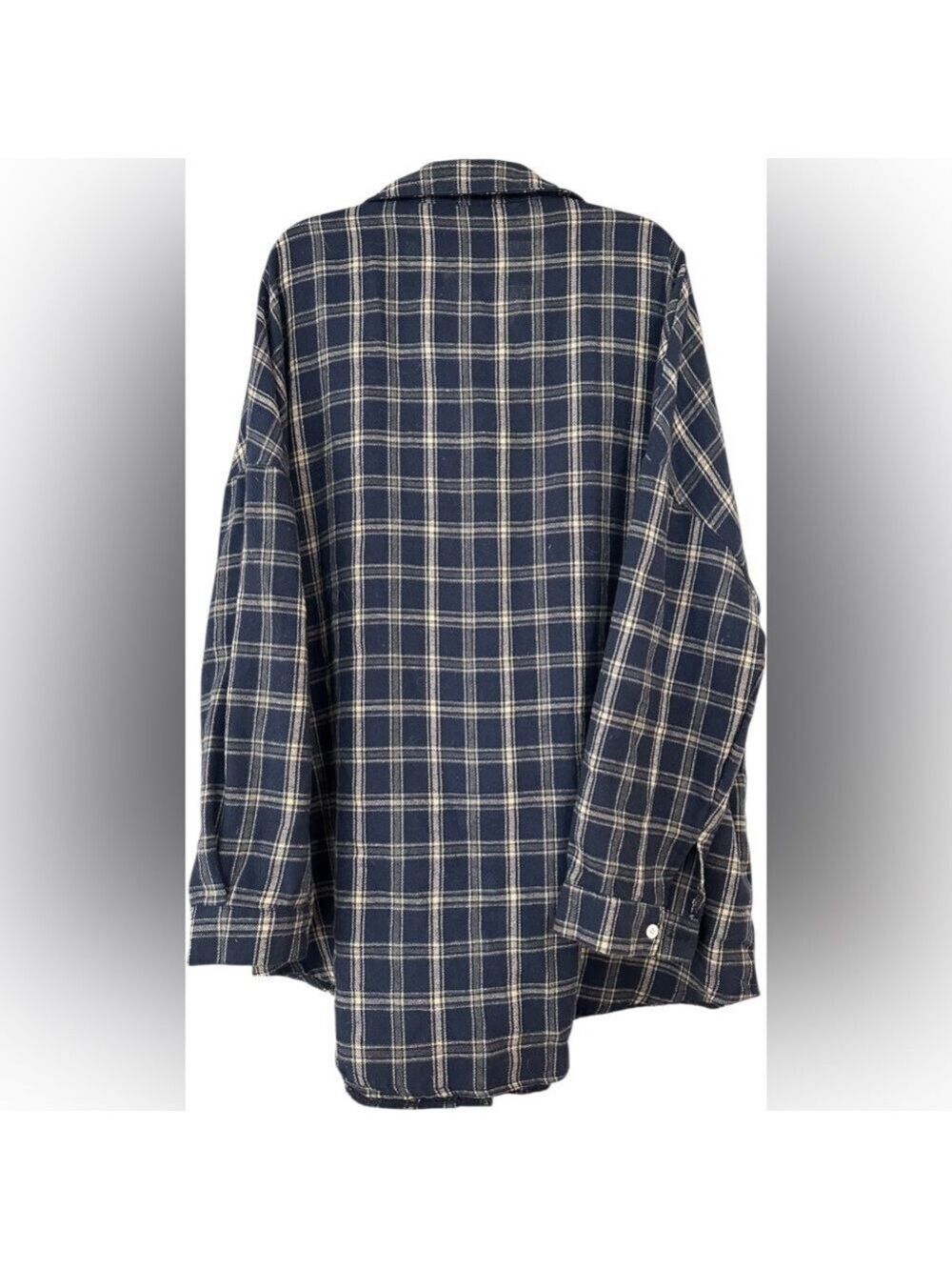 SHEIN Curve Plaid Long Sleeve Button Down Loose Fit Shirt - Picture 2 of 8